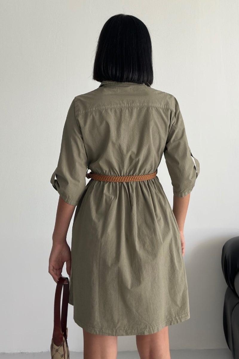 XLJ Short Denim Dress with Ruffle Detail - Fall River