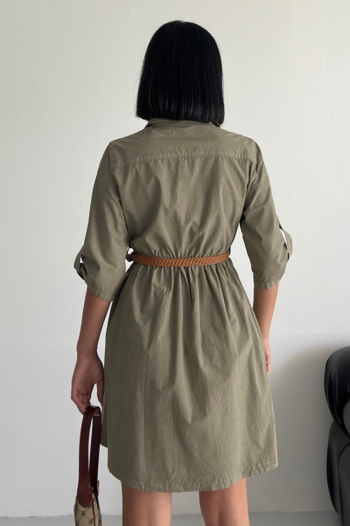 XLJ Short Denim Dress with Ruffle Detail - Fall River