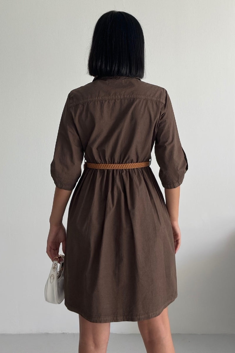 XLJ Short Denim Dress with Ruffle Detail - San Pedro Mixtepec
