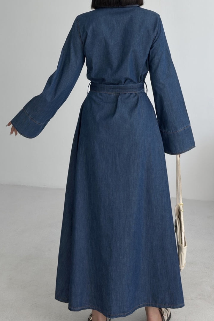 XLJ Buttoned Long Denim Dress - Granby