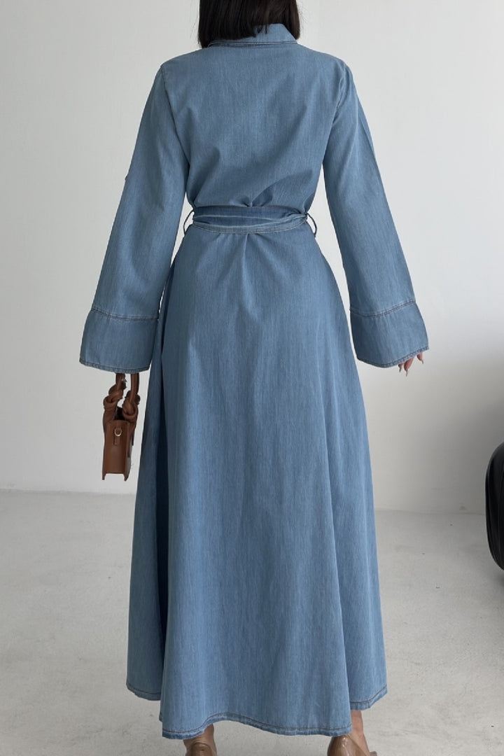 XLJ Buttoned Long Denim Dress - Bognor Regis