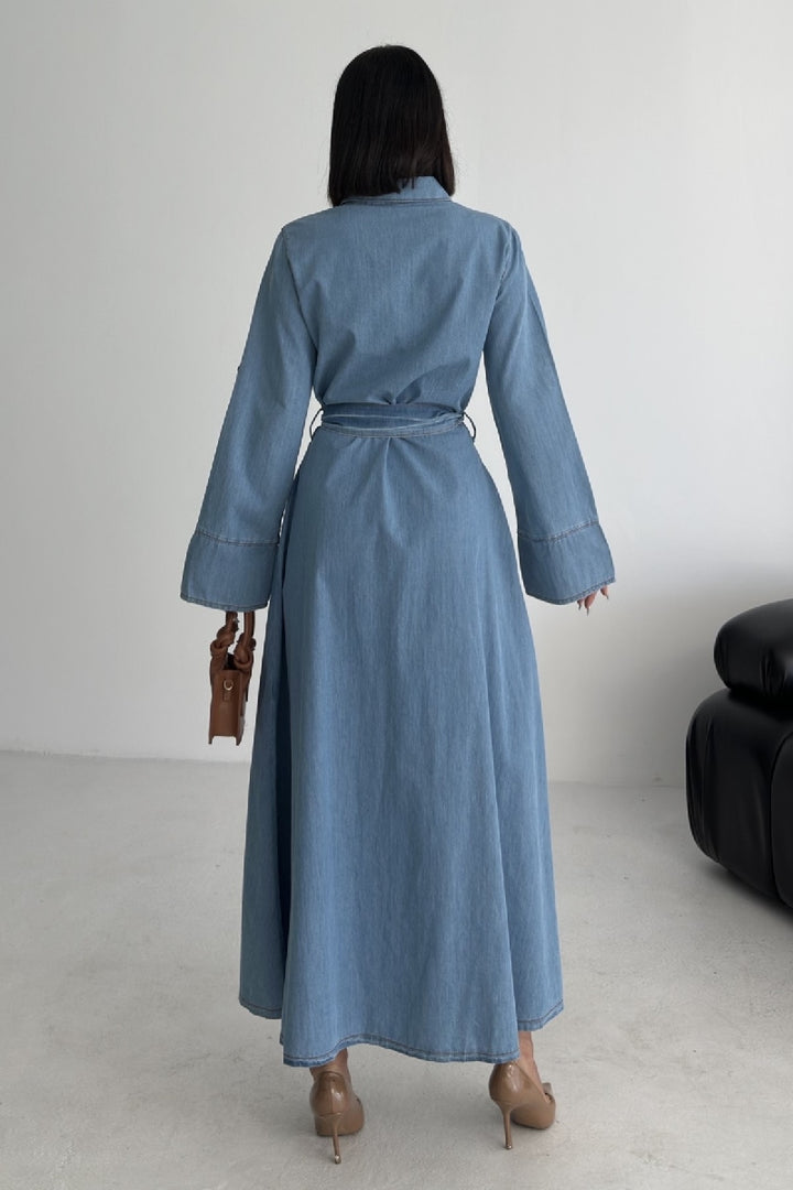 XLJ Buttoned Long Denim Dress - Bognor Regis