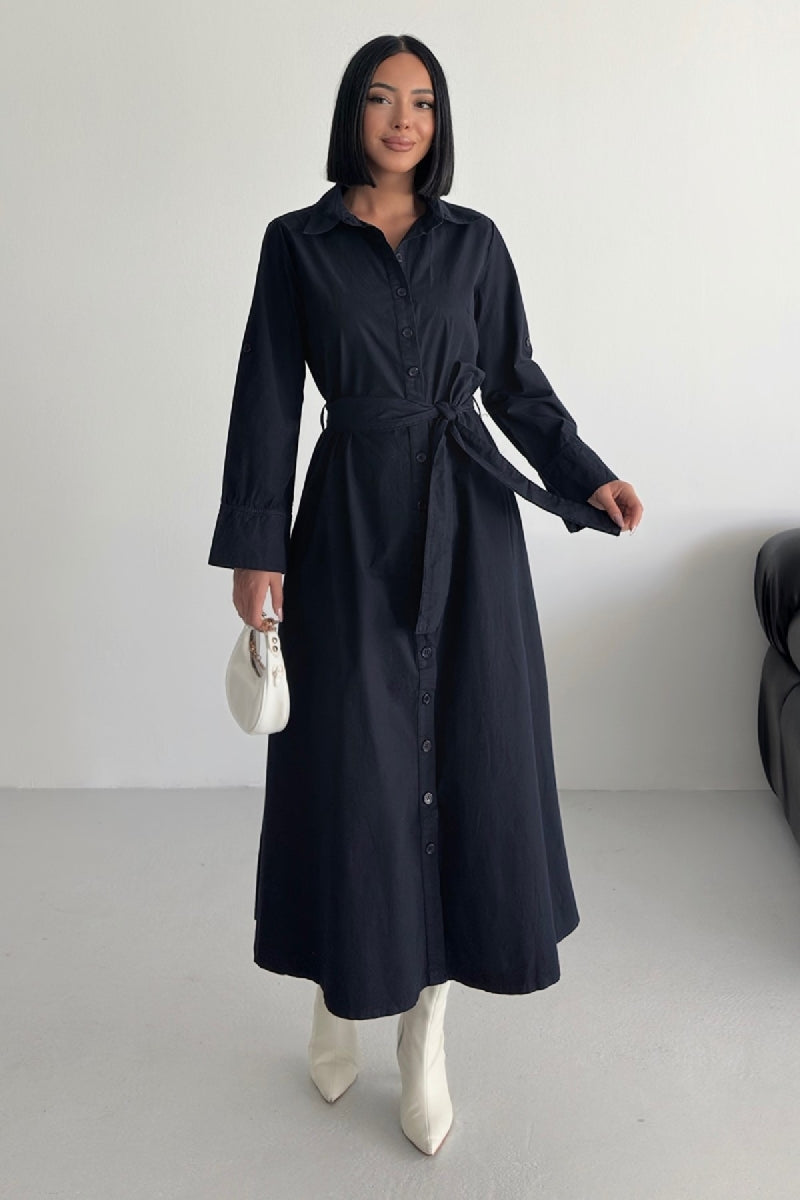 XLJ Buttoned Long Denim Dress - Zográfos