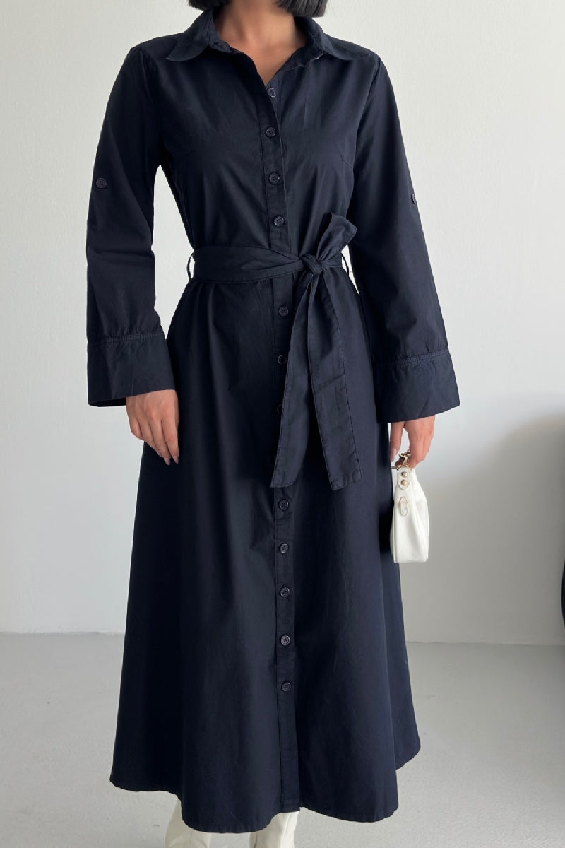 XLJ Buttoned Long Denim Dress - Zográfos
