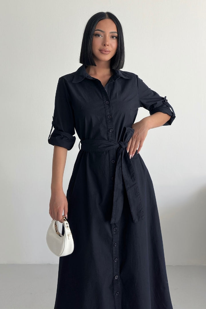 XLJ Buttoned Long Denim Dress - Zográfos