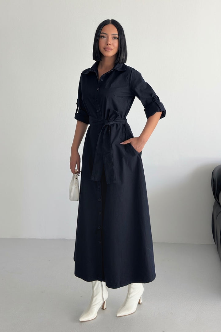 XLJ Buttoned Long Denim Dress - Zográfos