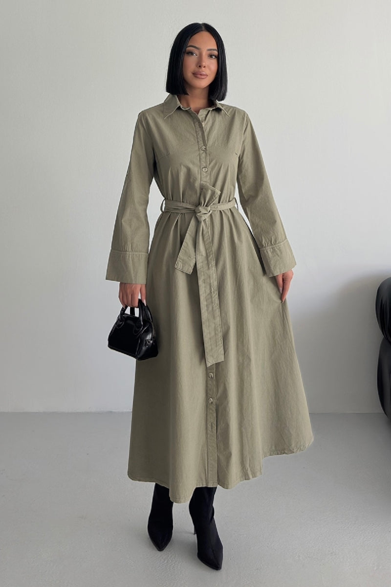 XLJ Buttoned Long Denim Dress - Bridgwater