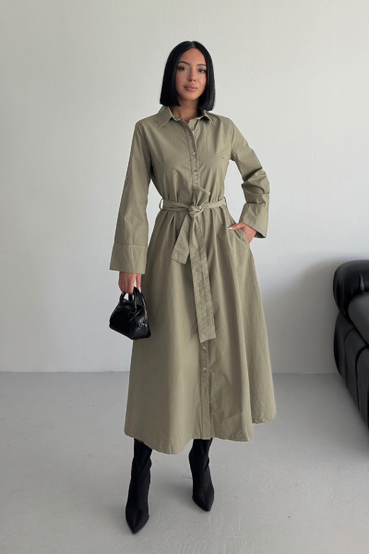 XLJ Buttoned Long Denim Dress - Bridgwater