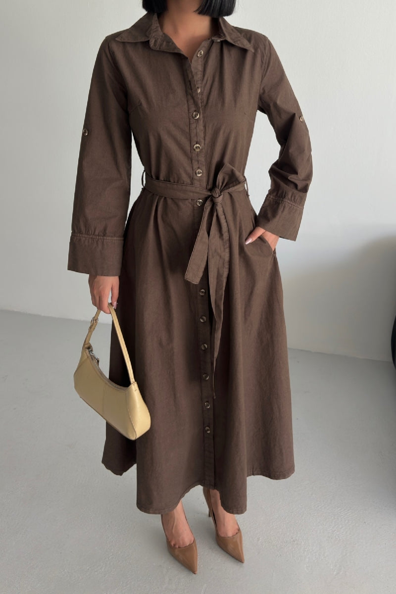 XLJ Buttoned Long Denim Dress - Cremona