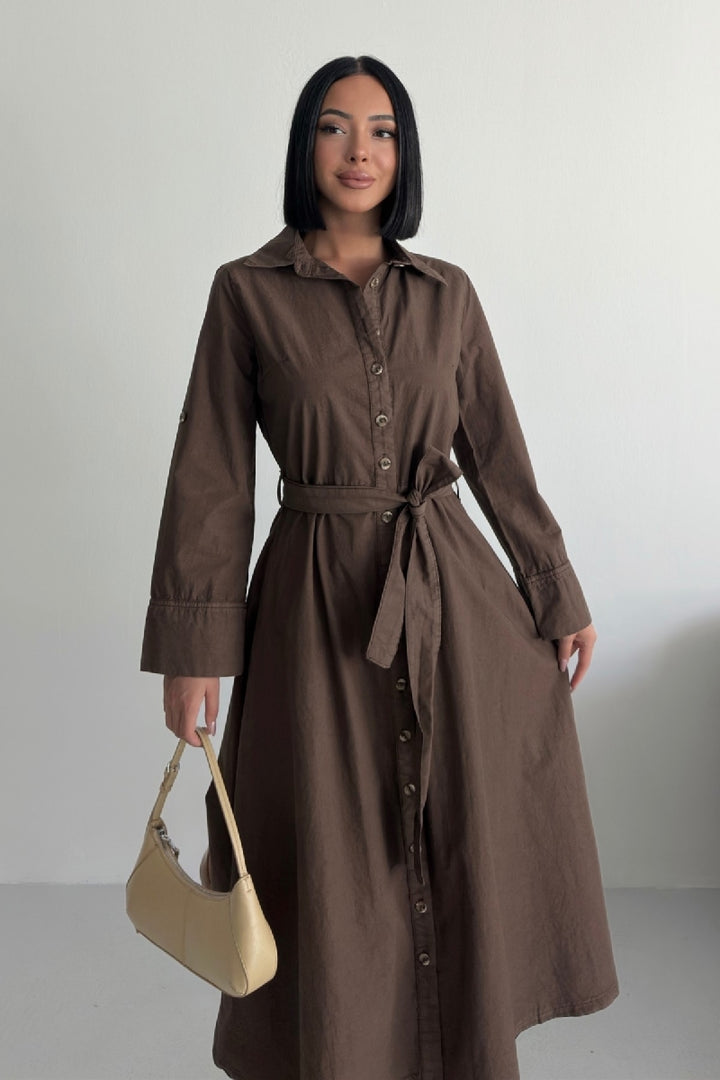 XLJ Buttoned Long Denim Dress - Cremona