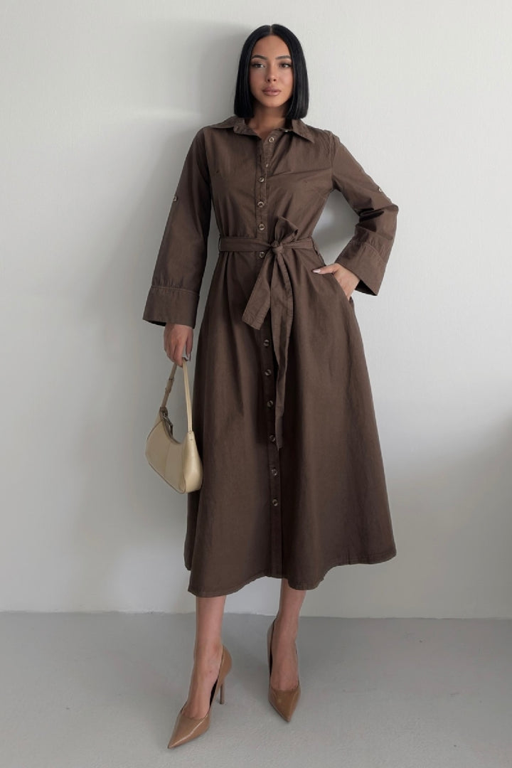 XLJ Buttoned Long Denim Dress - Cremona
