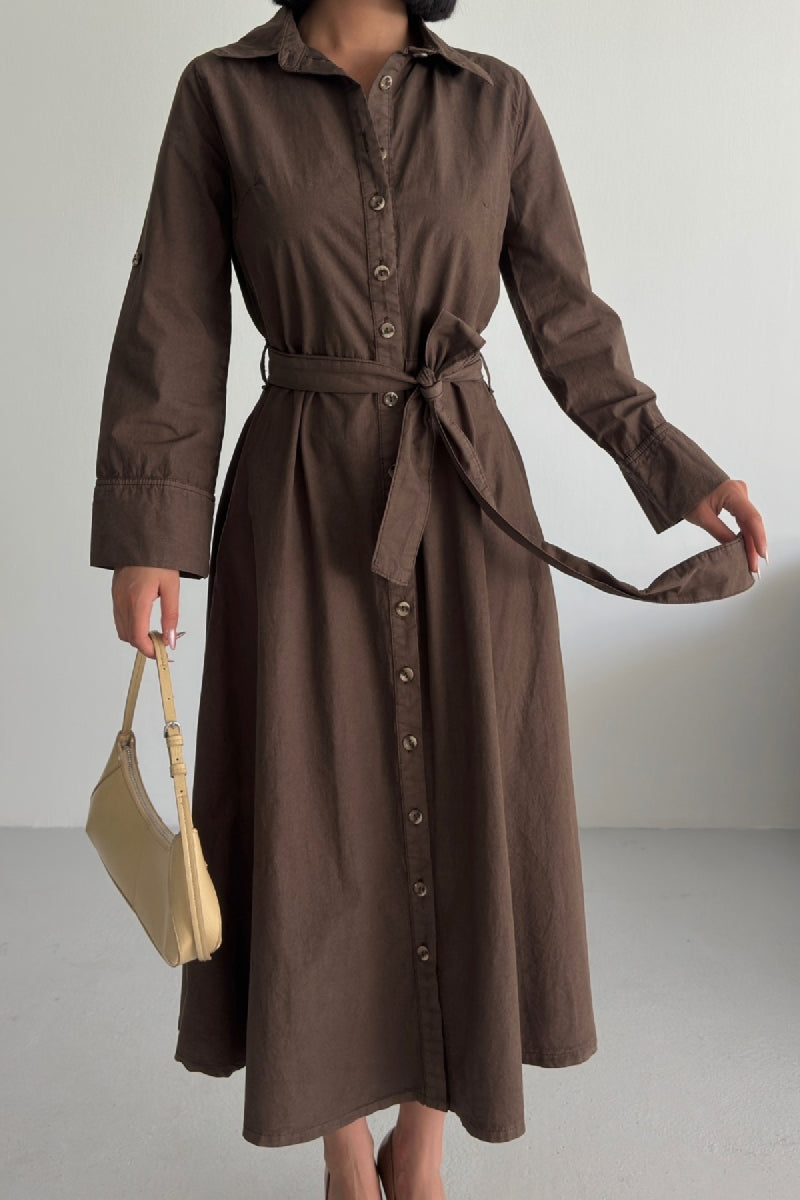 XLJ Buttoned Long Denim Dress - Cremona