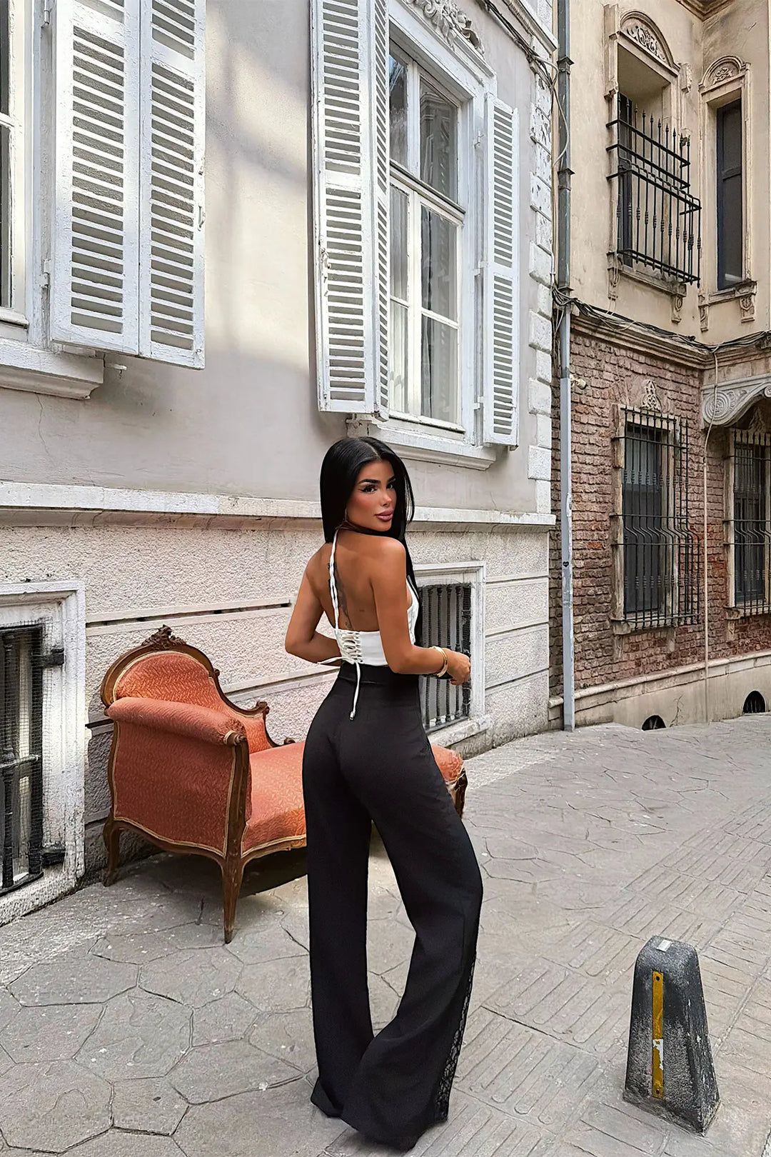 EYY Women Black High-Waisted Pants - Gary