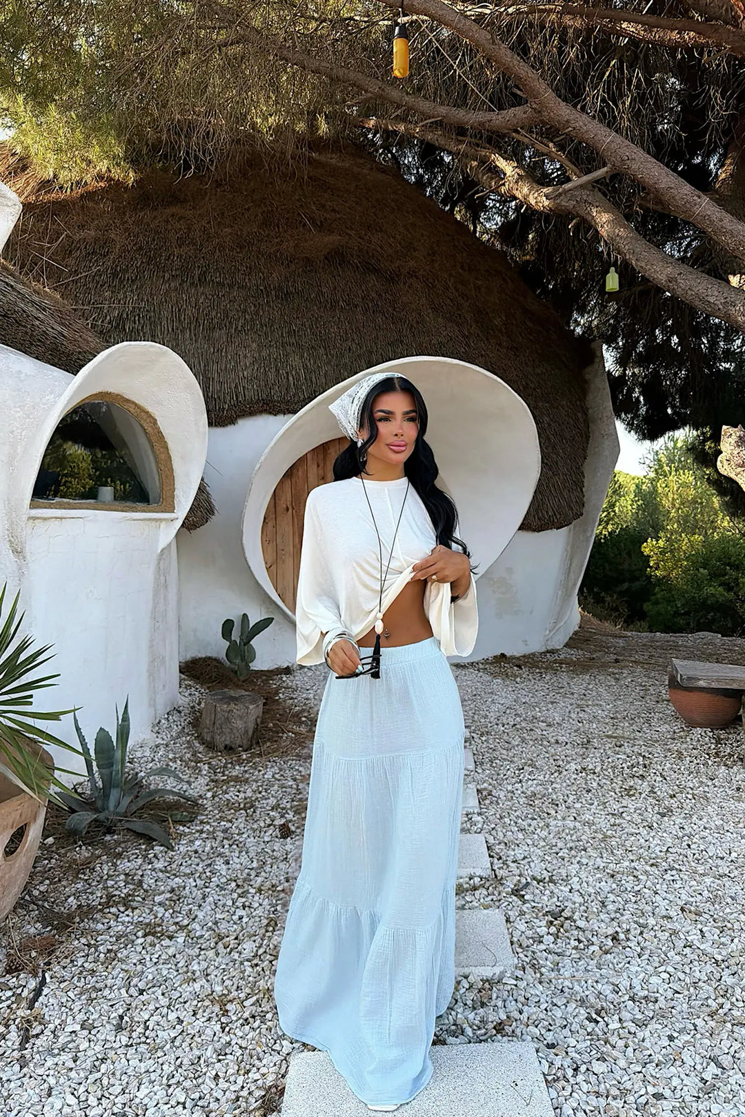 EYY Women Blue Long Skirt - Badajoz