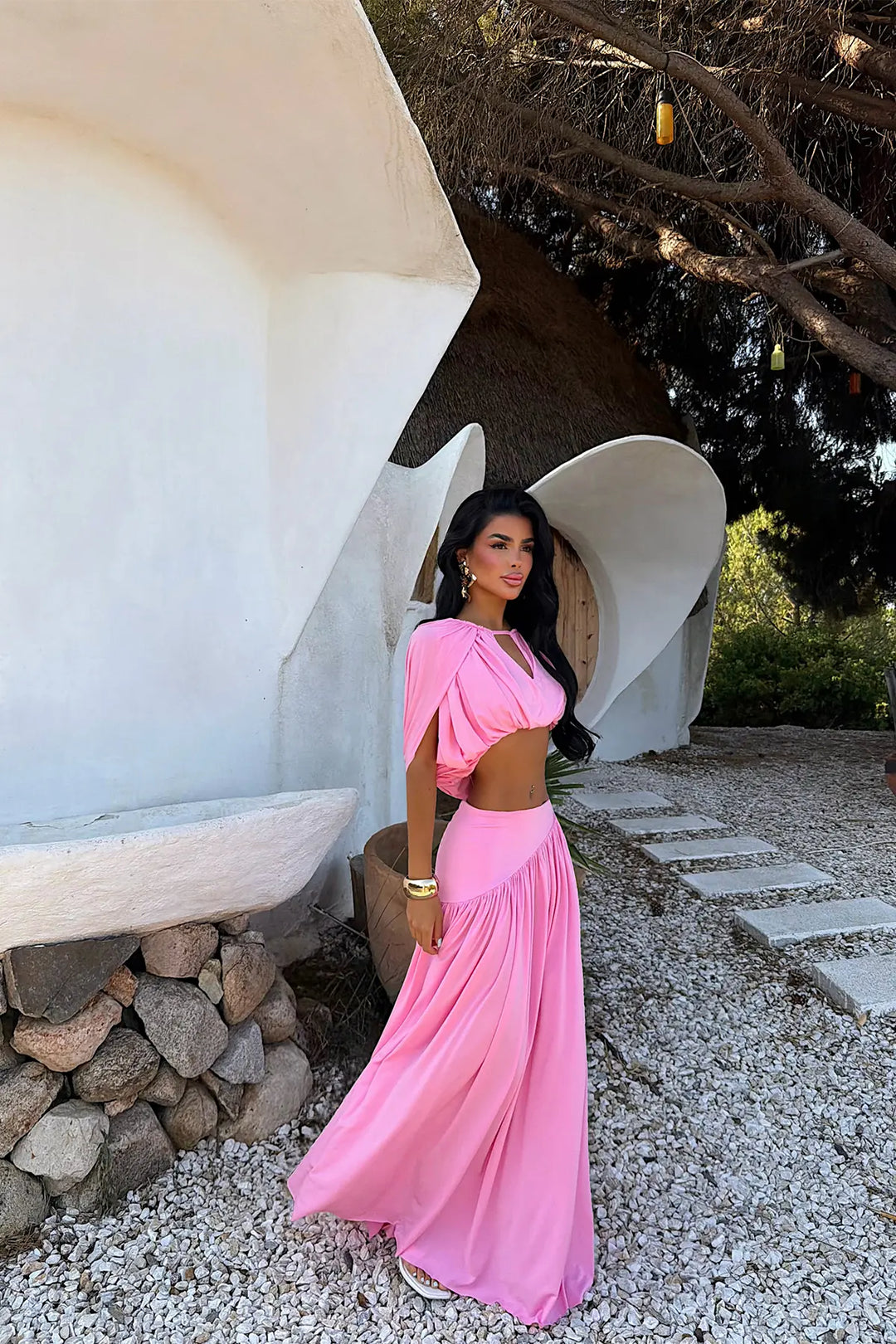 EYY Women Pink Skirt Set - Halle