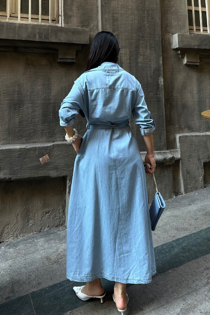 XLJ Midi Length Denim Dress - Tomatlán