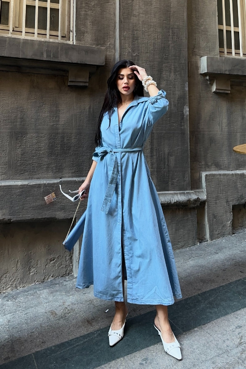XLJ Midi Length Denim Dress - Tomatlán