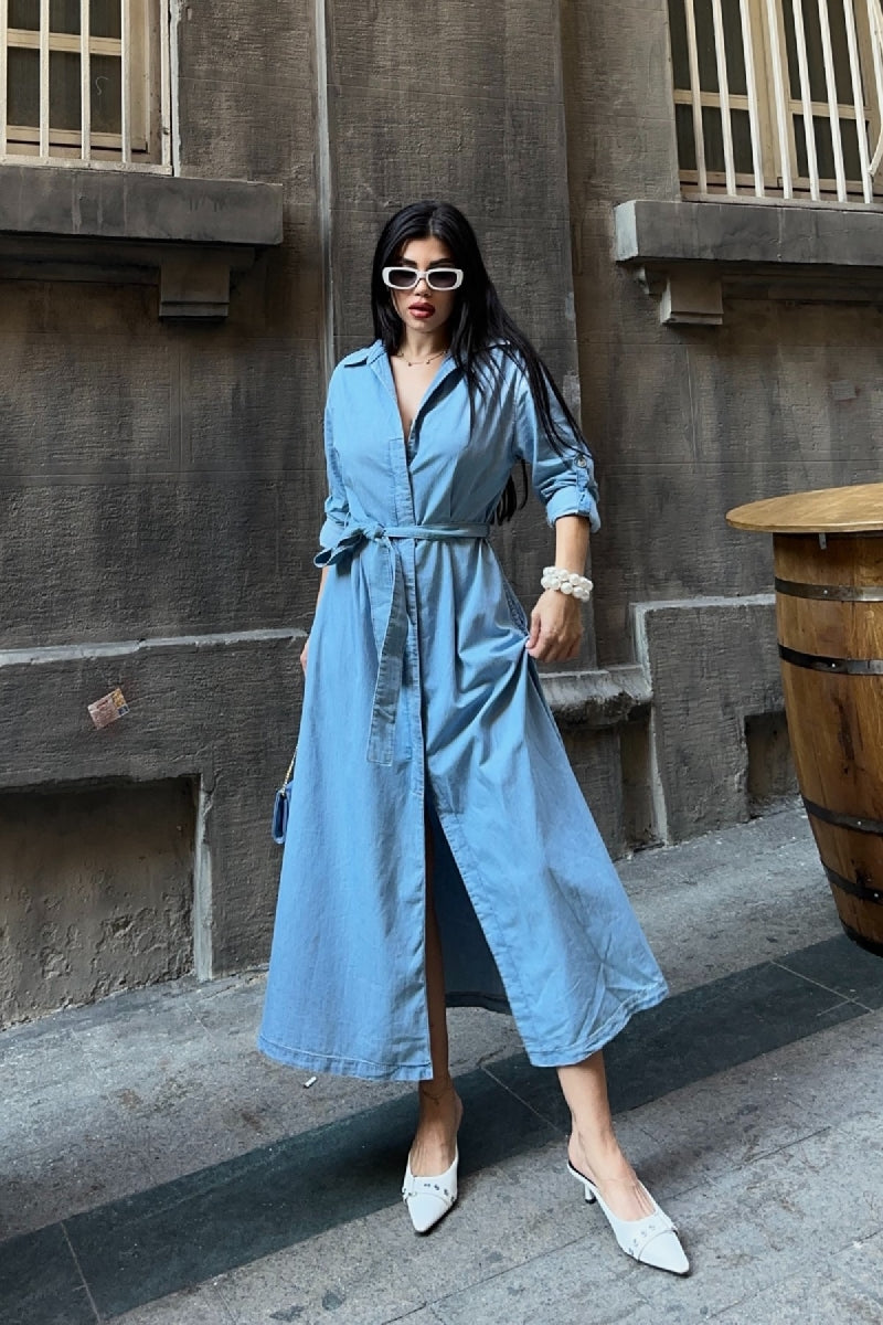 XLJ Midi Length Denim Dress - Tomatlán