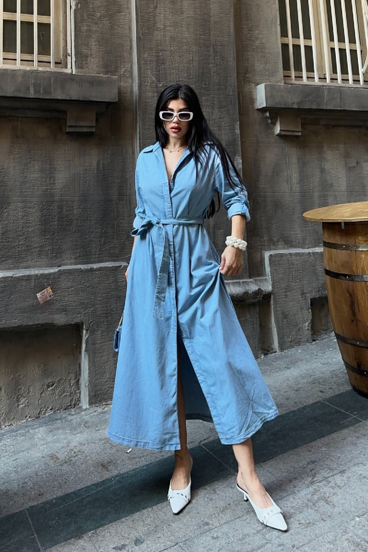 XLJ Midi Length Denim Dress - Tomatlán