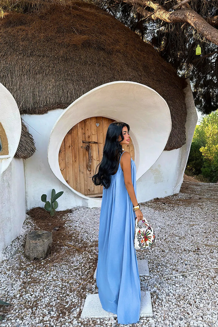 EYY Women Blue Strappy Basic Dress - Shreveport