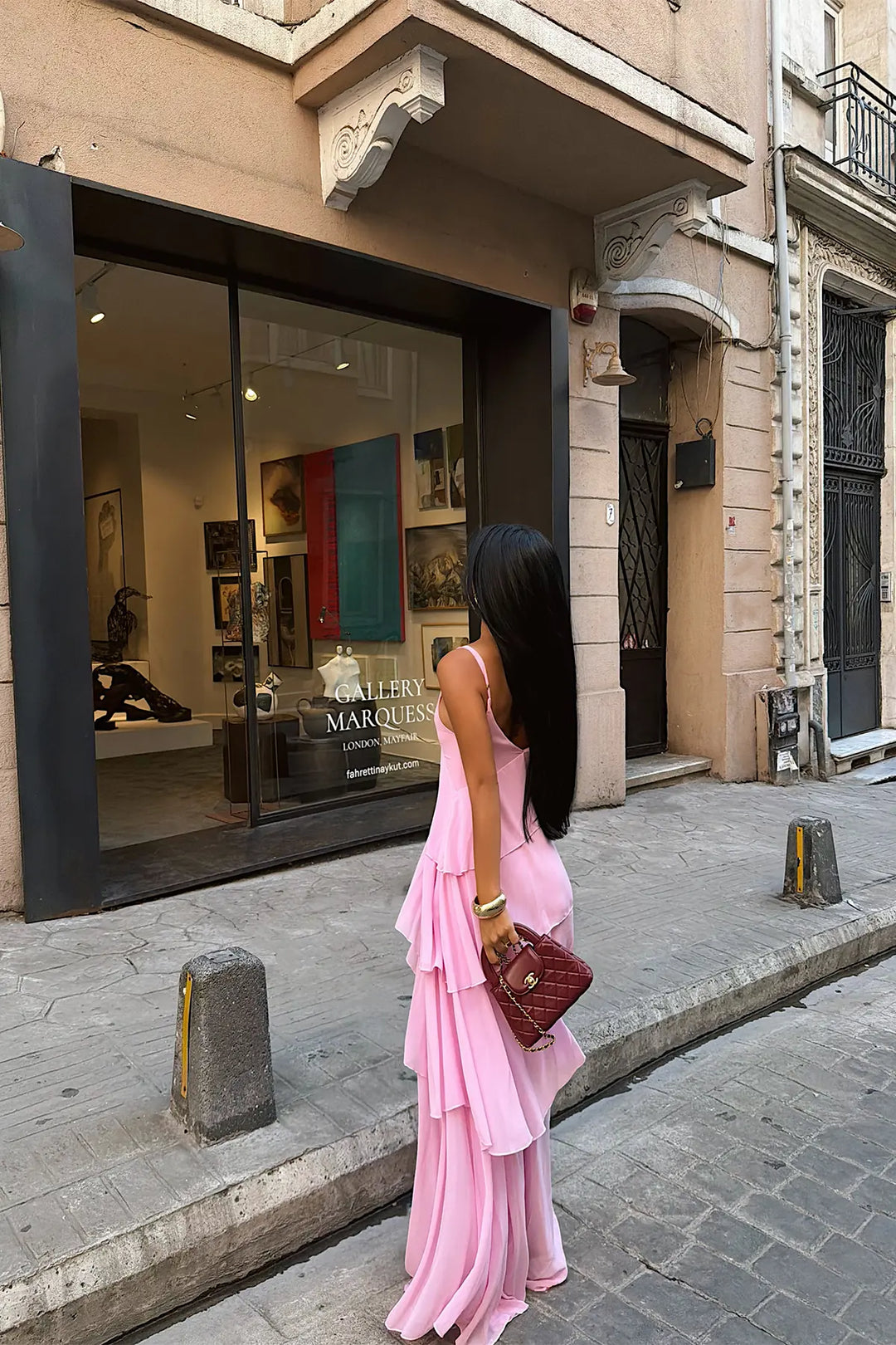 EYY Women Pink Strappy Tulle Dress - Macon
