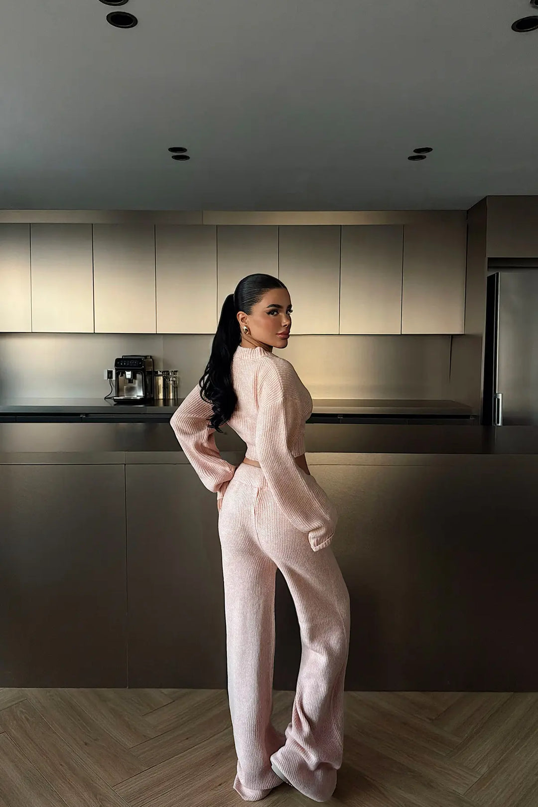 EYY Women Powder Pink Zaria Knit Set - Bremen