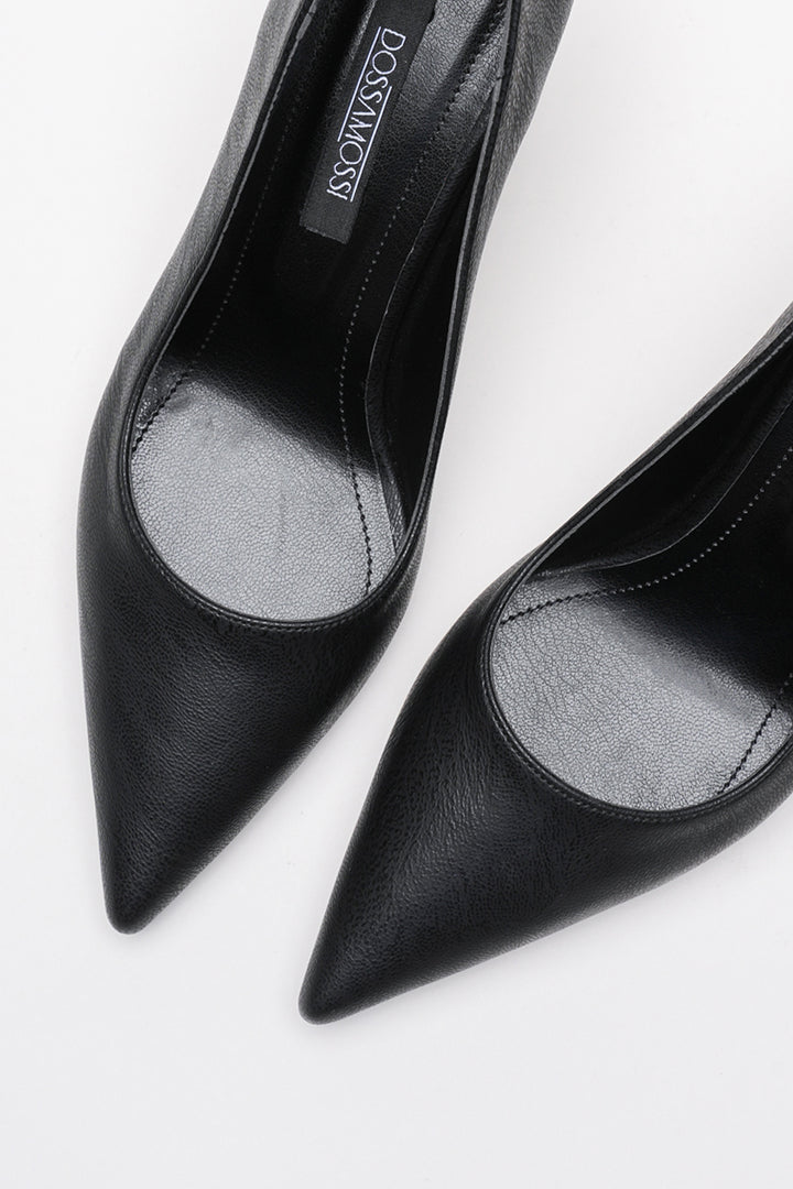 DSM Ernio Black Leather High Heel Women's Shoe - Wildwood