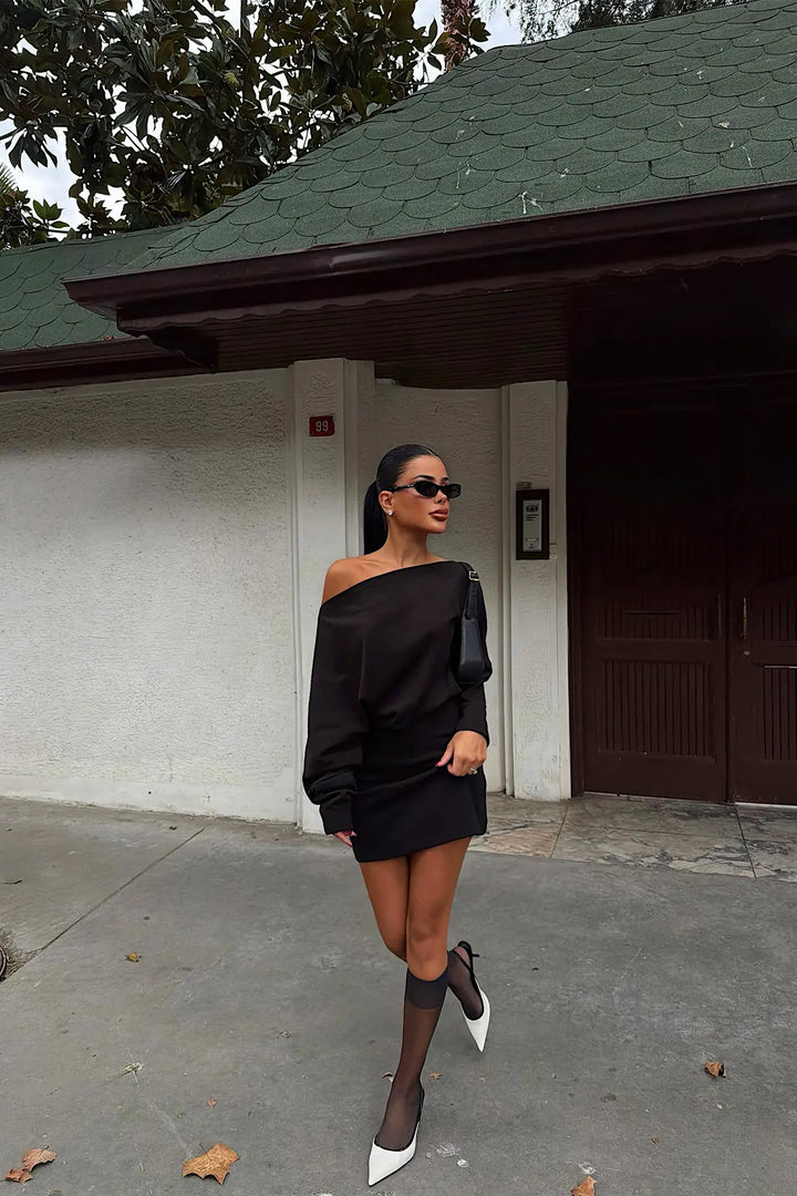 EYY Women Black Basic Mini Dress - Slough