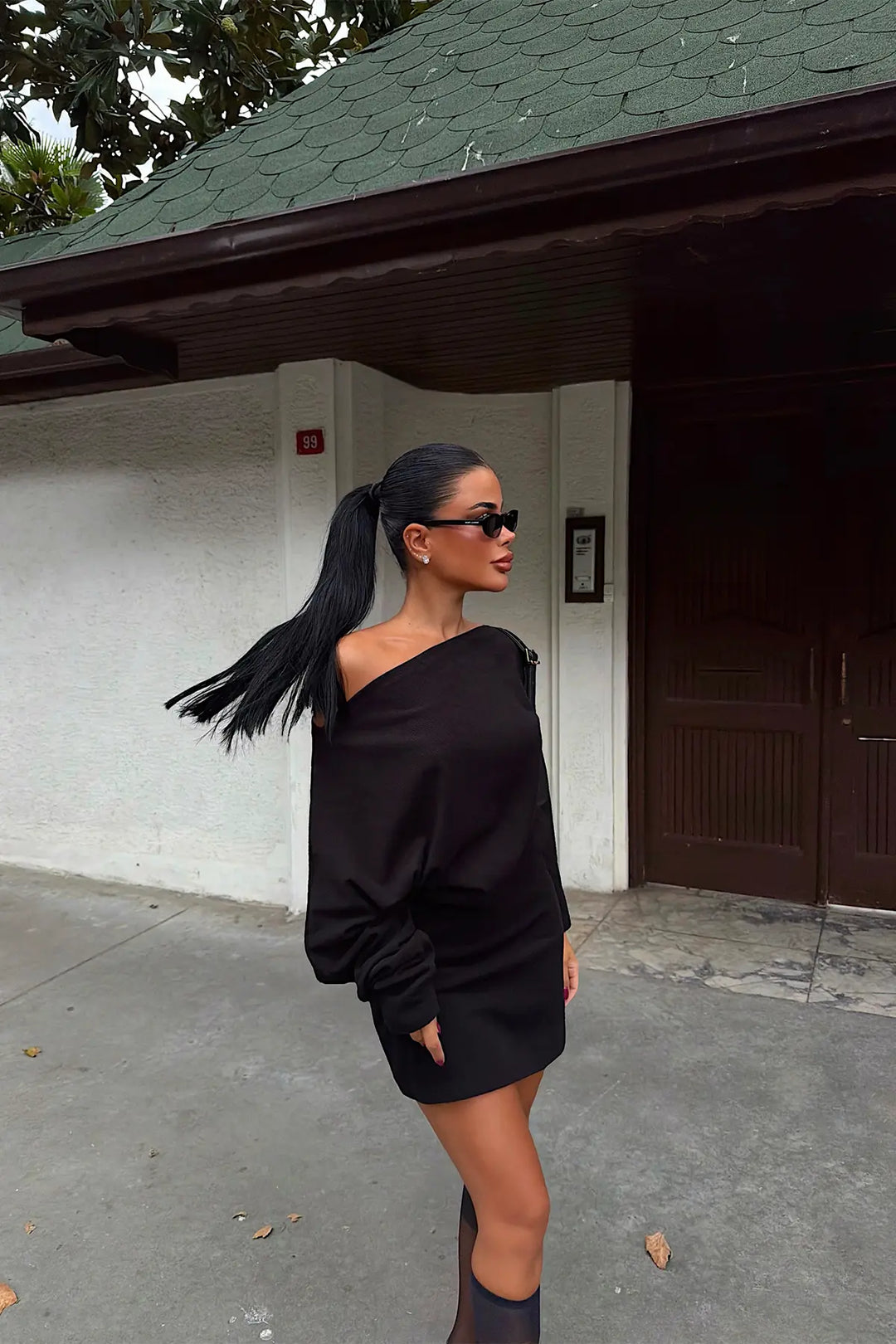 EYY Women Black Basic Mini Dress - Vélez-Málaga