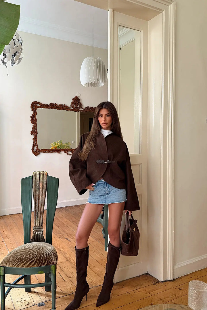 EYY Women Dark Brown Basic Jacket - Gijón