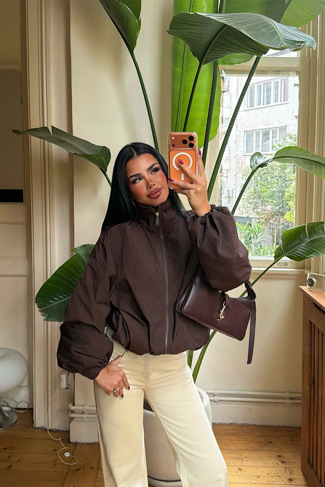 EYY Women Brown Jacket with Zipper Detail - Rosny-sous-Bois
