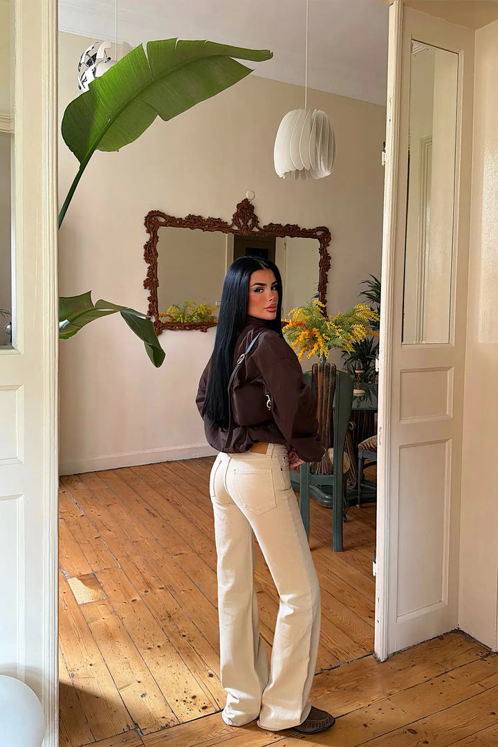EYY Women Brown Jacket with Zipper Detail - Rosny-sous-Bois