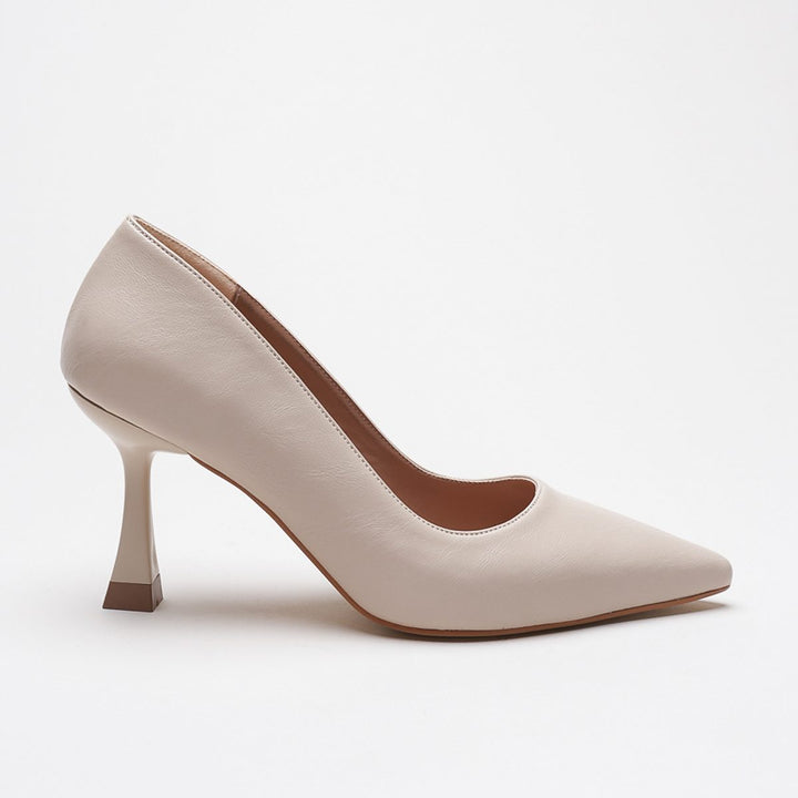 DSM Ernio Cream Leather High Heel Women's Shoe - New Britain