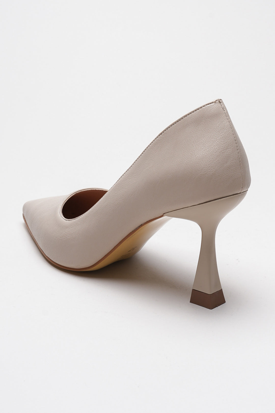DSM Ernio Cream Leather High Heel Women's Shoe - New Britain