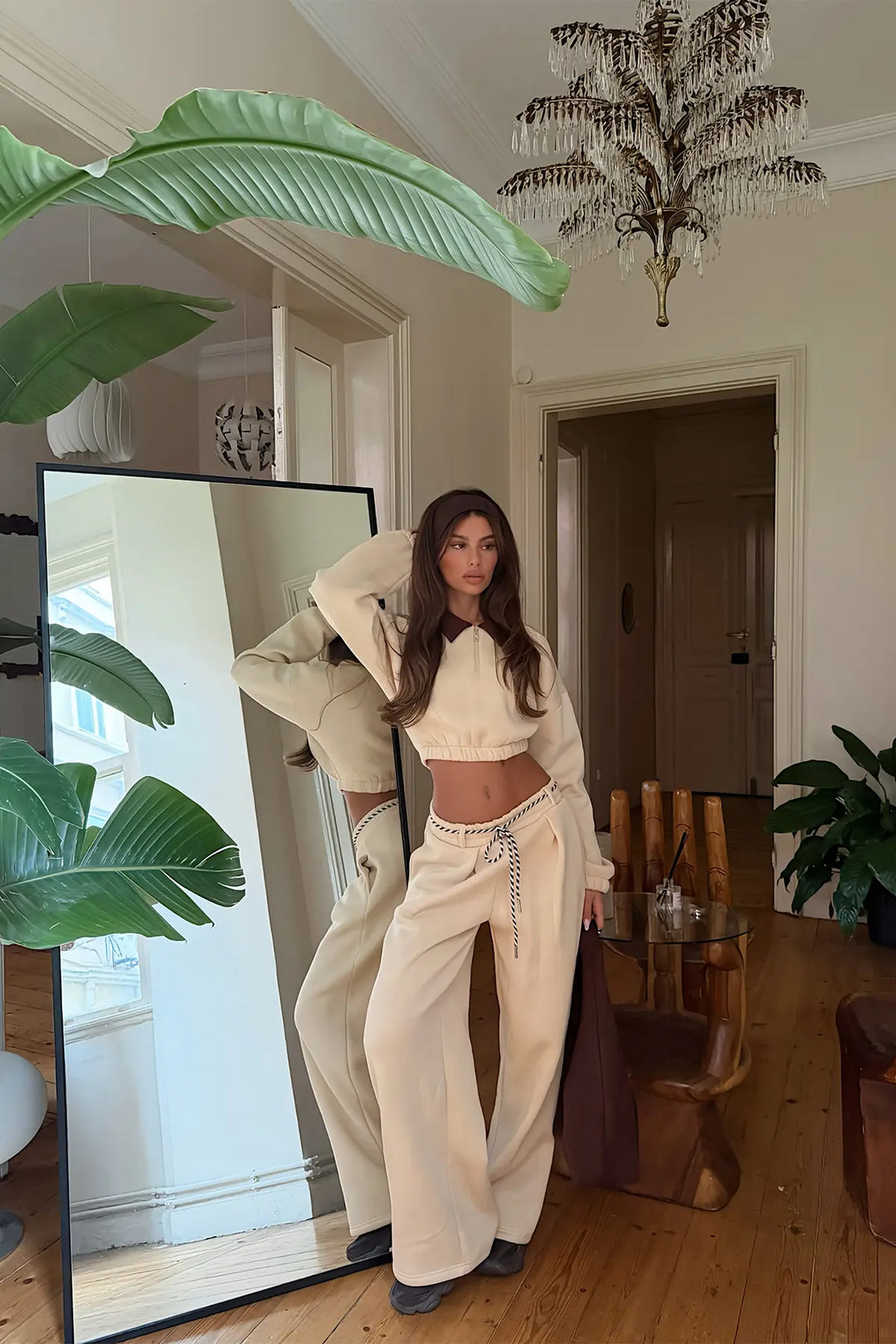EYY Women Cream Tracksuit Set - Canton