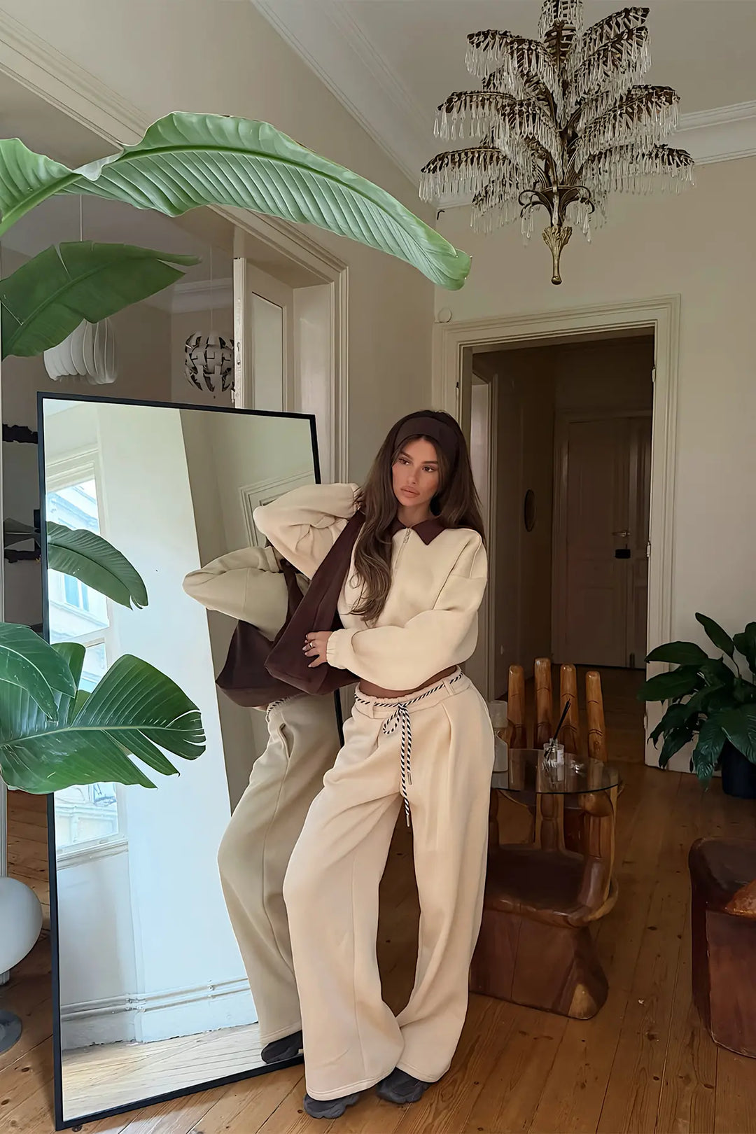 EYY Women Cream Tracksuit Set - Canton