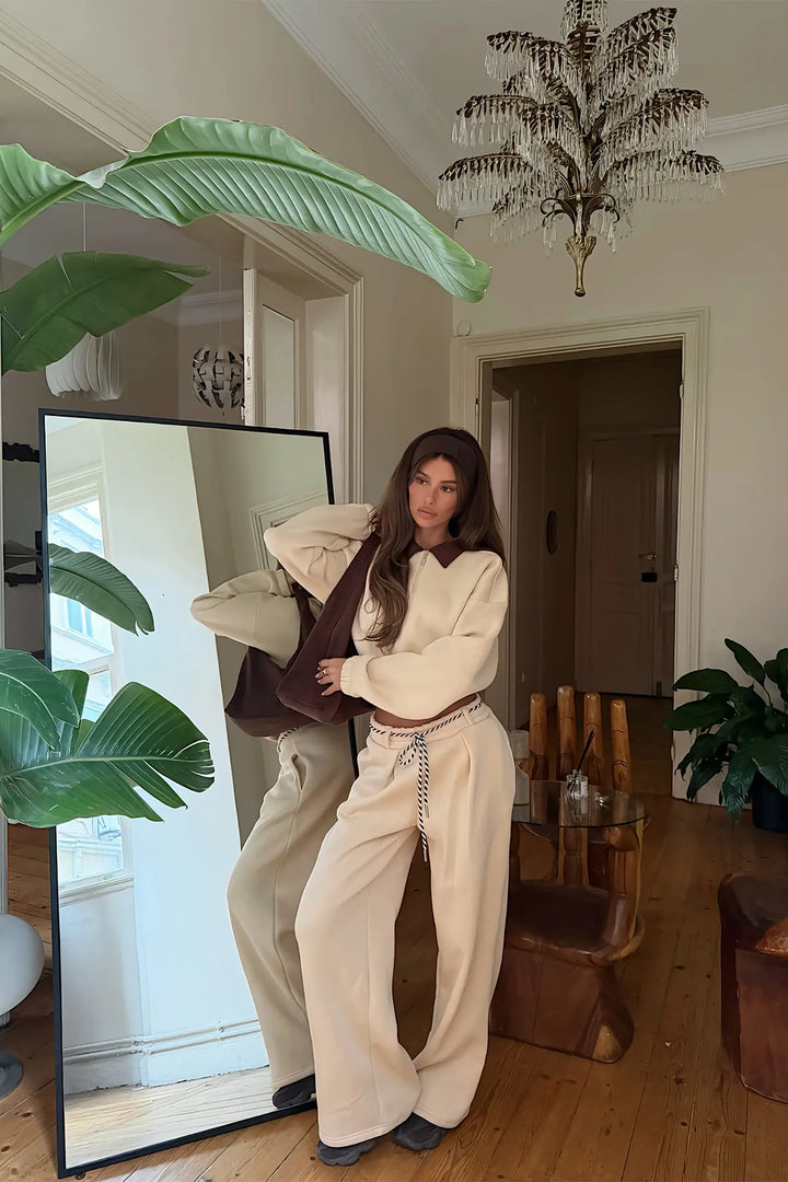 EYY Women Cream Tracksuit Set - Canton