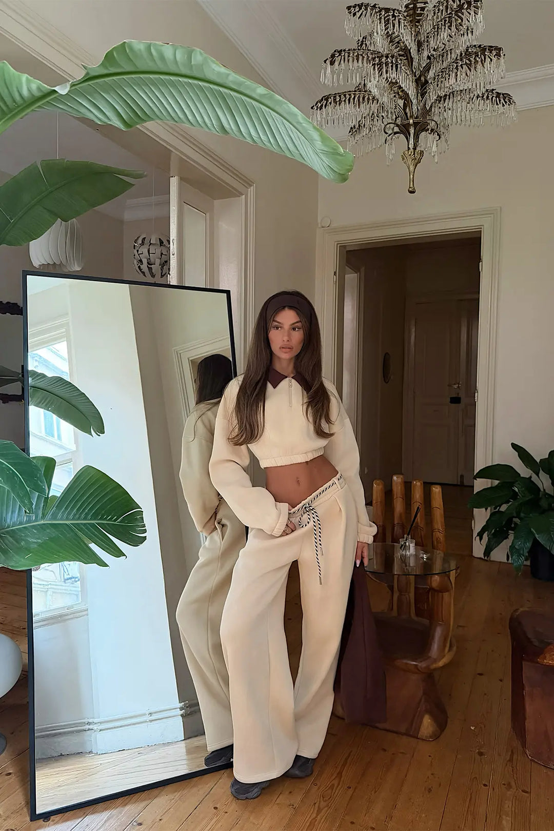 EYY Women Cream Tracksuit Set - Canton