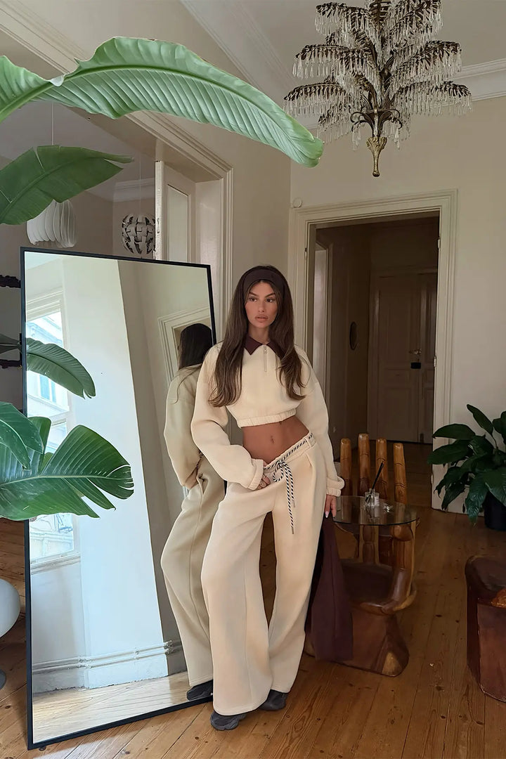 EYY Women Cream Tracksuit Set - Canton
