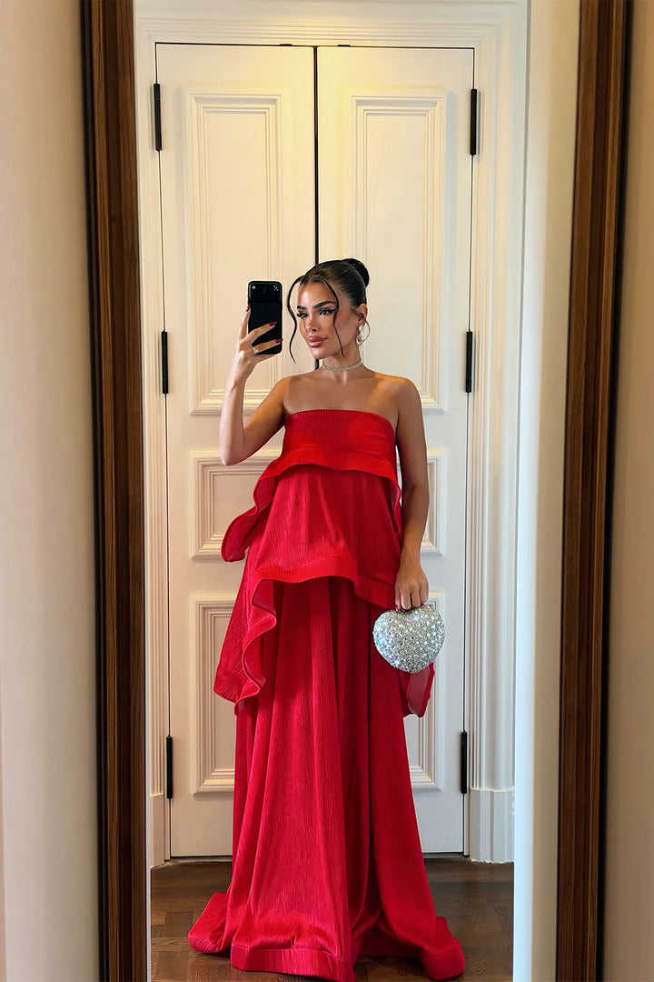 EYY Women Long Red Dress - Chilpancingo