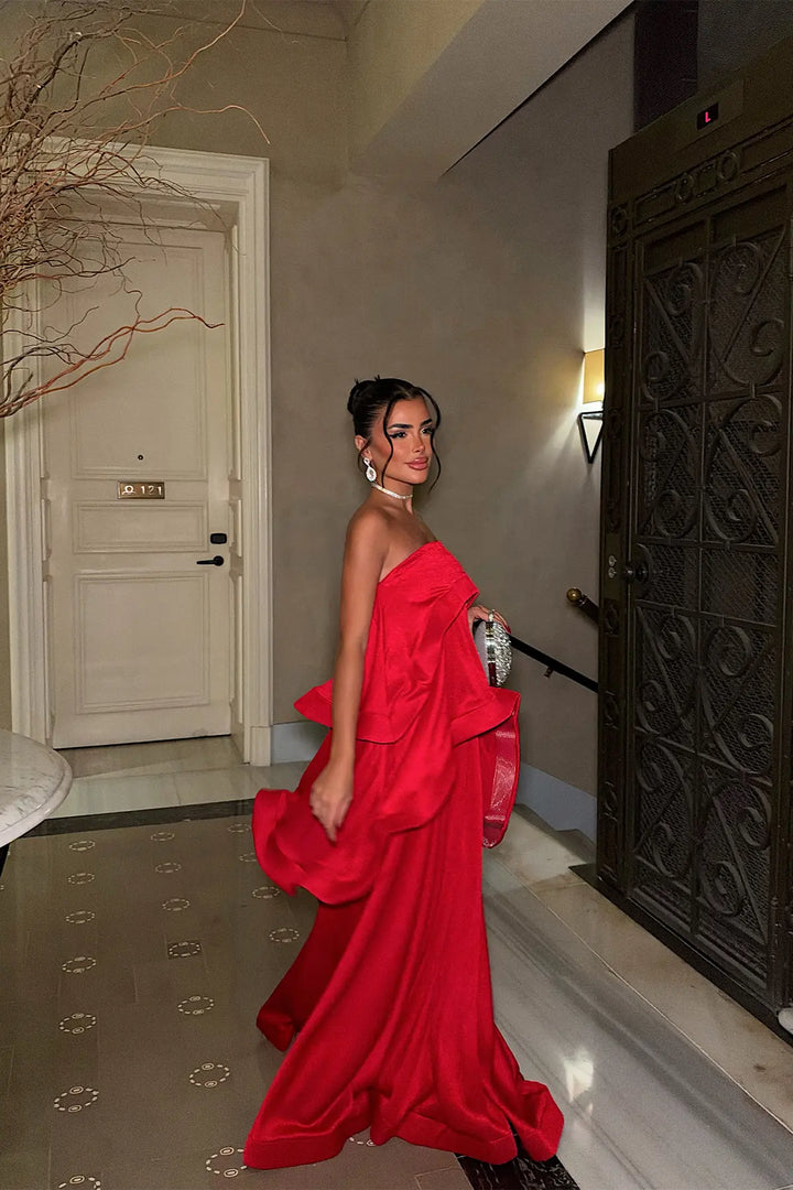 EYY Women Long Red Dress - Chilpancingo