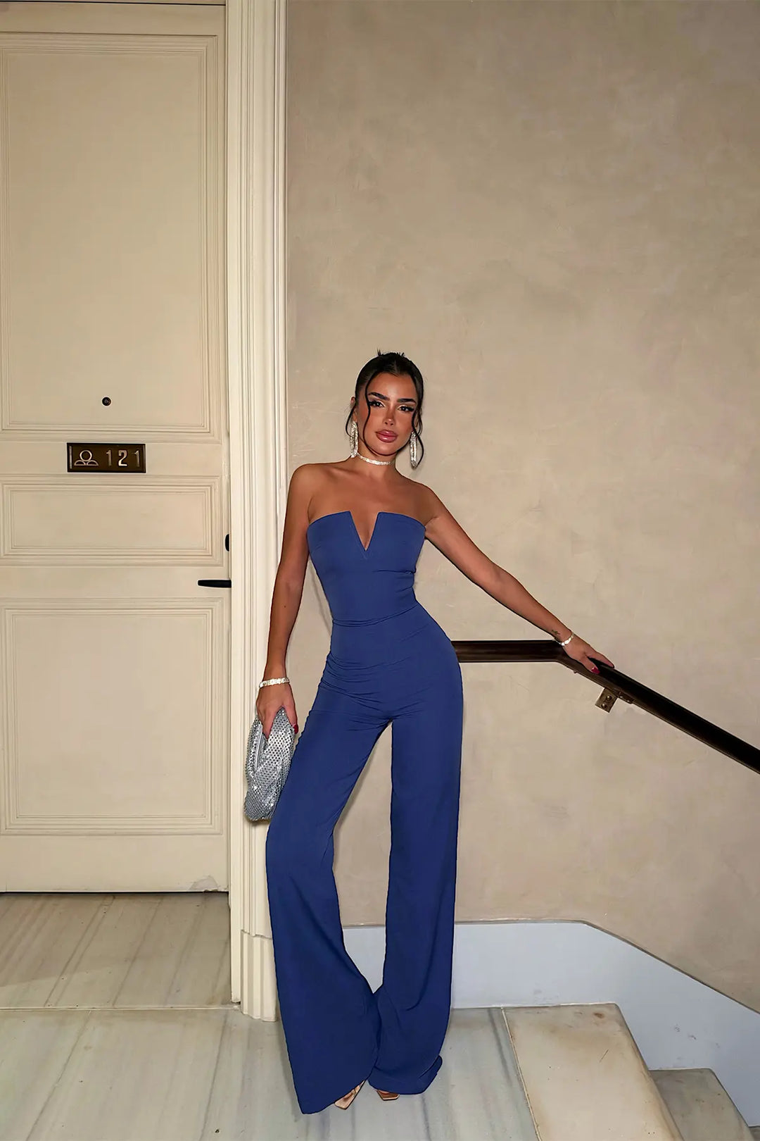 EYY Women Indigo Jumpsuit with Slit Detail - Dalton