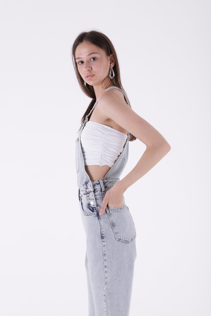 XLJ Mom Denim Overalls Mixed - Alameda