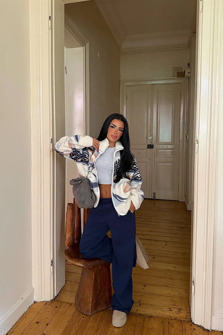 EYY Women White Patterned Jacket - Caldas da Rainha