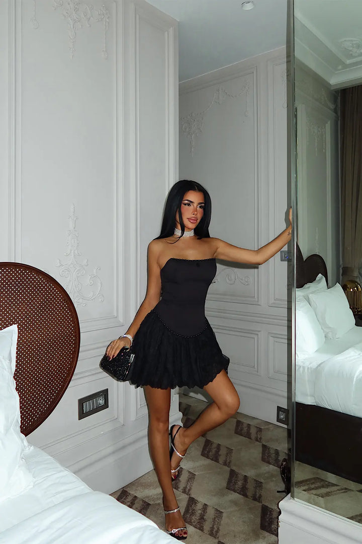 EYY Women Black Strapless Mini Dress - Kingston upon Thames