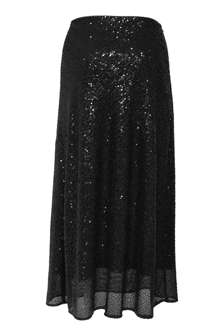 FRV Black stamp sequins sleeveless midi skirt - Covilhã