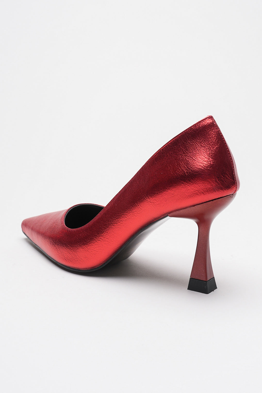 DSM Ernio Red Wrinkled Leather High Heel Women's Shoe - Ettlingen