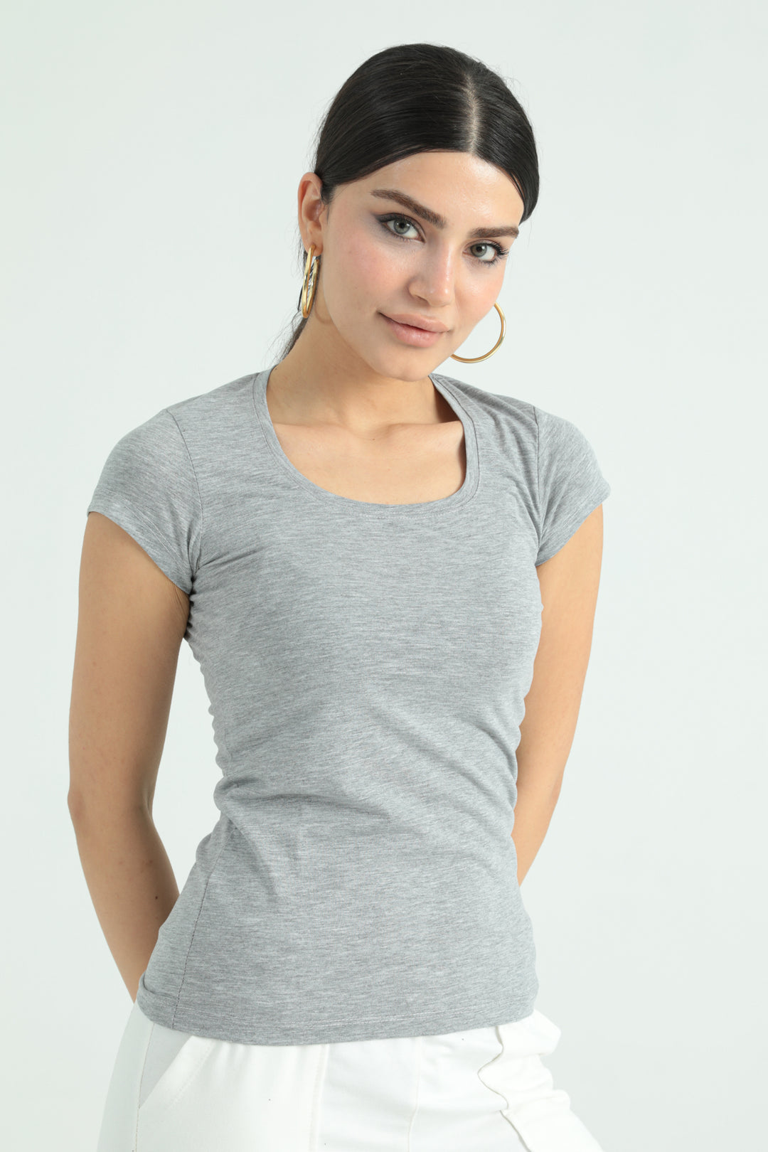 MPL Woman Short Sleeve Square Neck Bodysuit 101BY040001 - Tlalmanalco