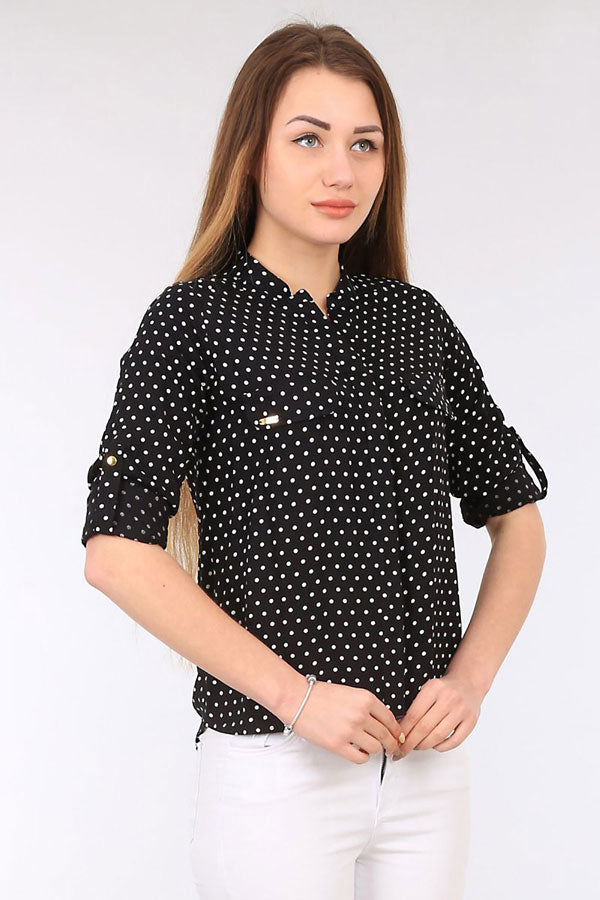 BGD Women Striped Shirt - Black - Avondale
