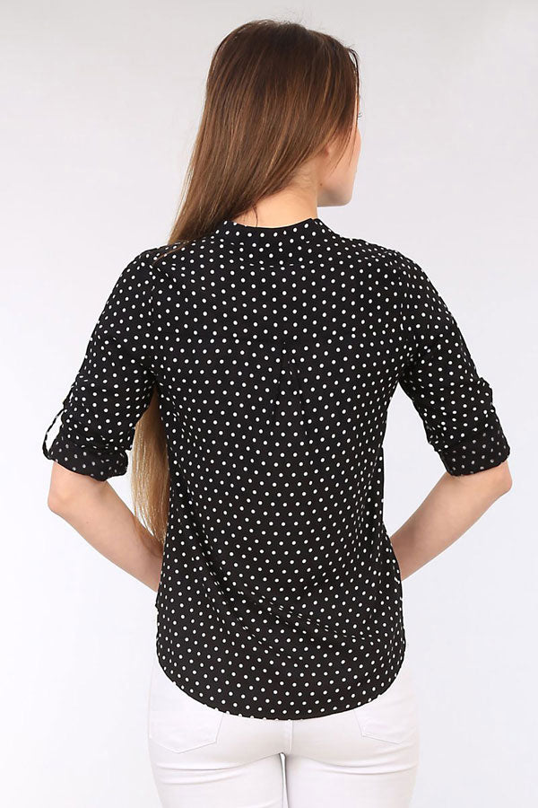 BGD Women Striped Shirt - Black - Avondale